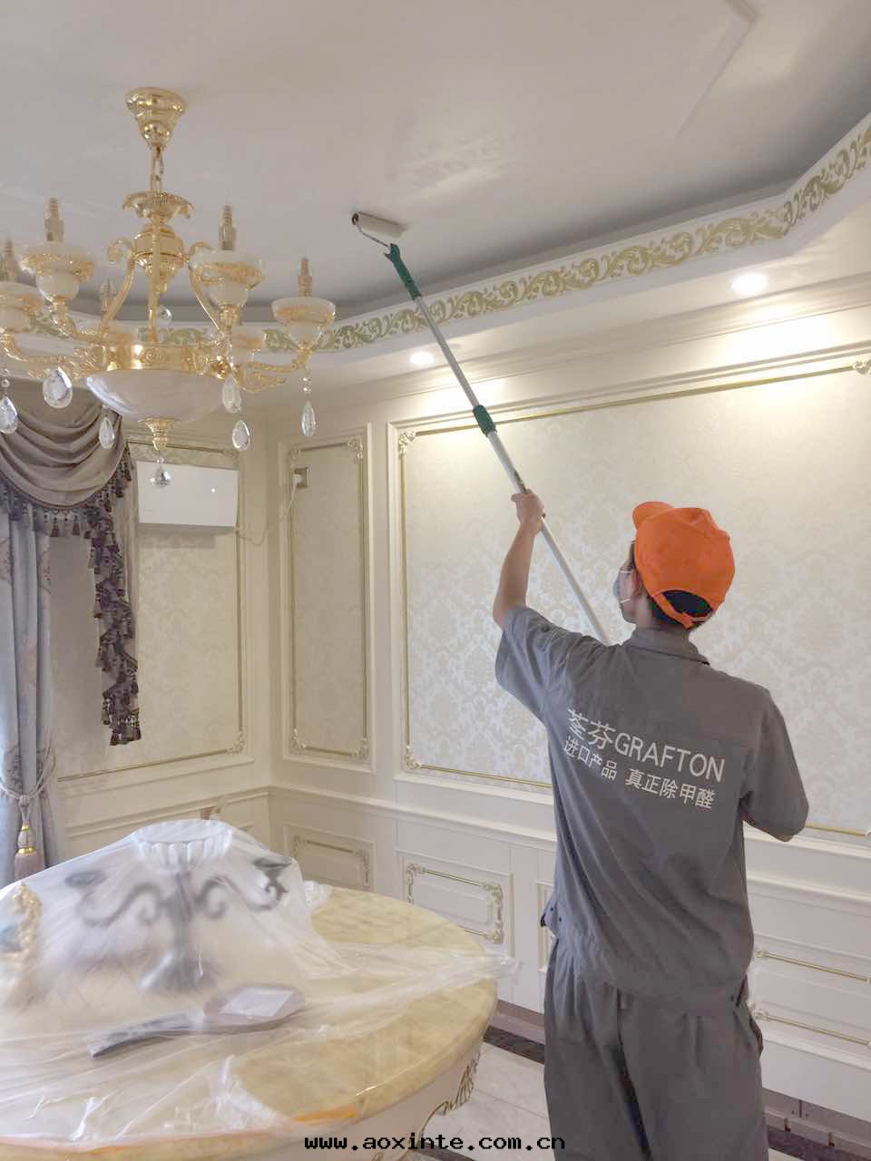 客餐廳頂面(miàn)滾筒全(quán)方(fāng)位(wèi)施工