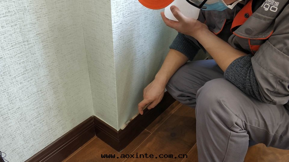 牆(qiáng)面(miàn)过(guò)道(dào)踢腳(jiǎo)線(xiàn)刷子精细化(huà)施工