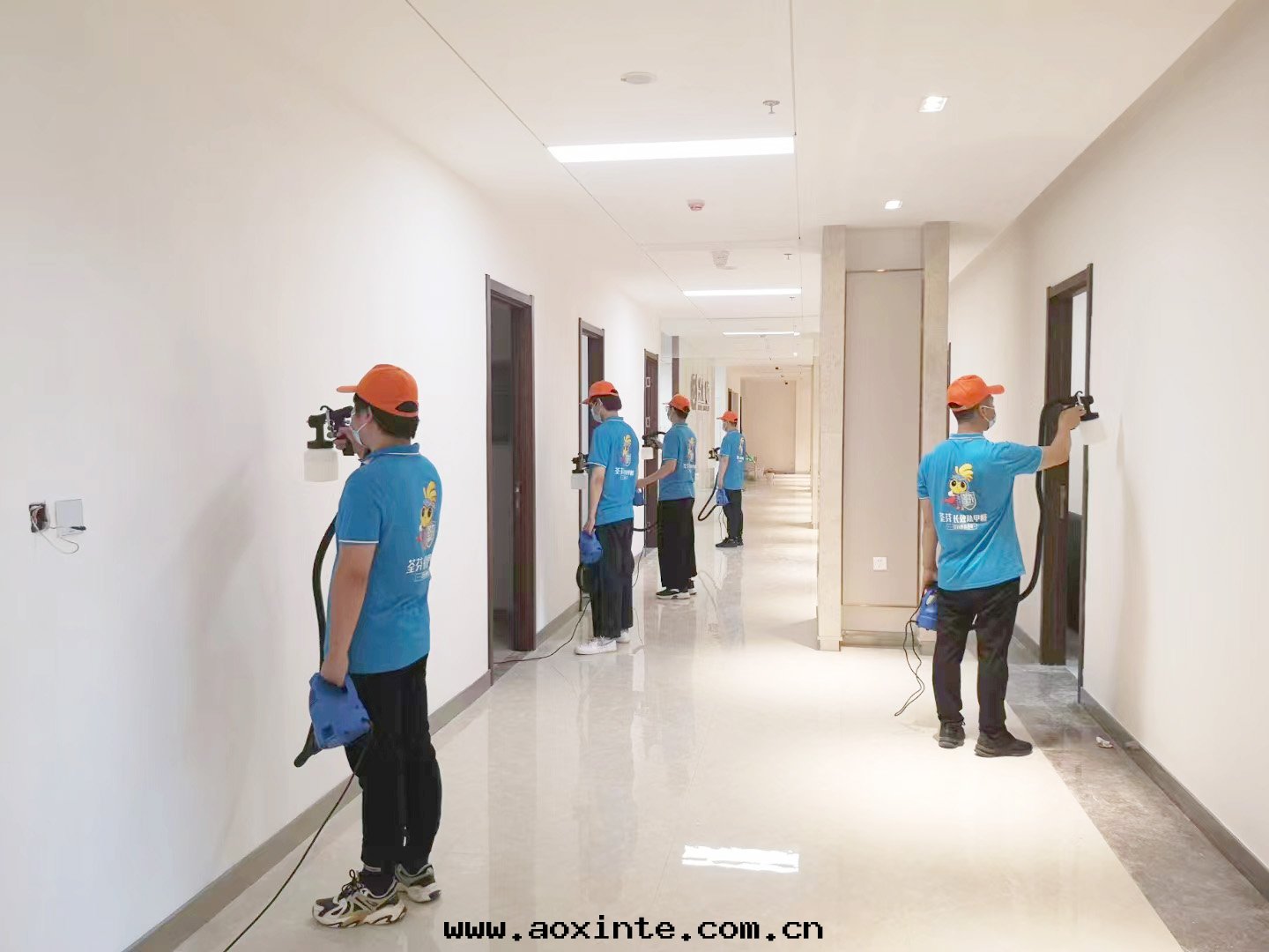 辦(bàn)公(gōng)楼过(guò)道(dào)施工治理(lǐ)甲醛