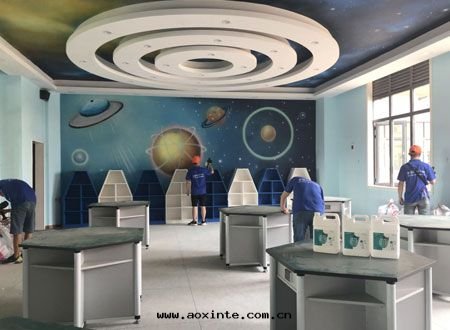 武漢市(shì)星(xīng)光小学除甲醛施工